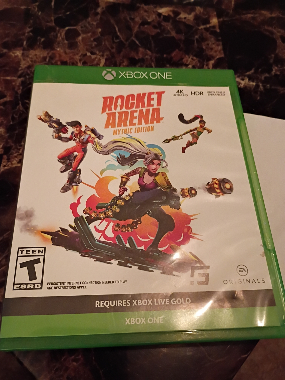 Rocket Arena Mythic Edition for Xbox One - White & Green Game Case